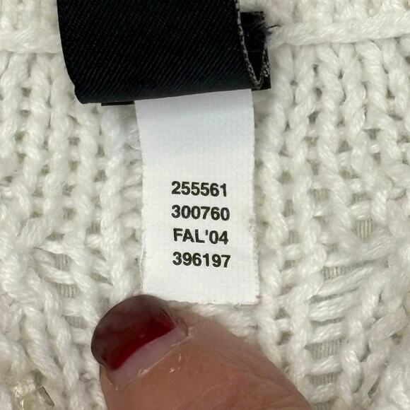 Vintage Baby Gap Zip Up Cardigan Sweater Girls 4T | Ivory Cable Knit - Picture 6 of 6